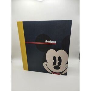 Disney Mickey Mouse Recipe Binder Hallmark 3-Ring Organizer Dividers Extra Cards